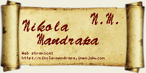 Nikola Mandrapa vizit kartica
